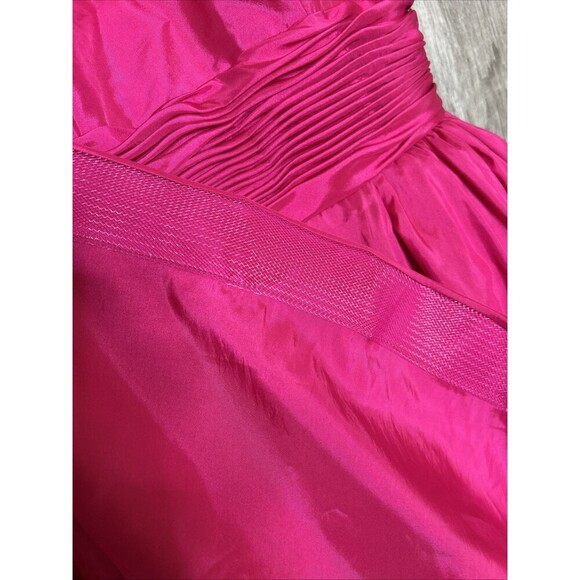 Mac Dugall Taffeta Ball Gown Magenta Color Spaghetti Straps Pockets Size 6 - Picture 6 of 14